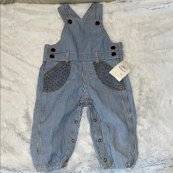 Tucker + Tate Other - NWT Tucker + Tate Blue Railroad Stripe Overalls.  Size 6 months